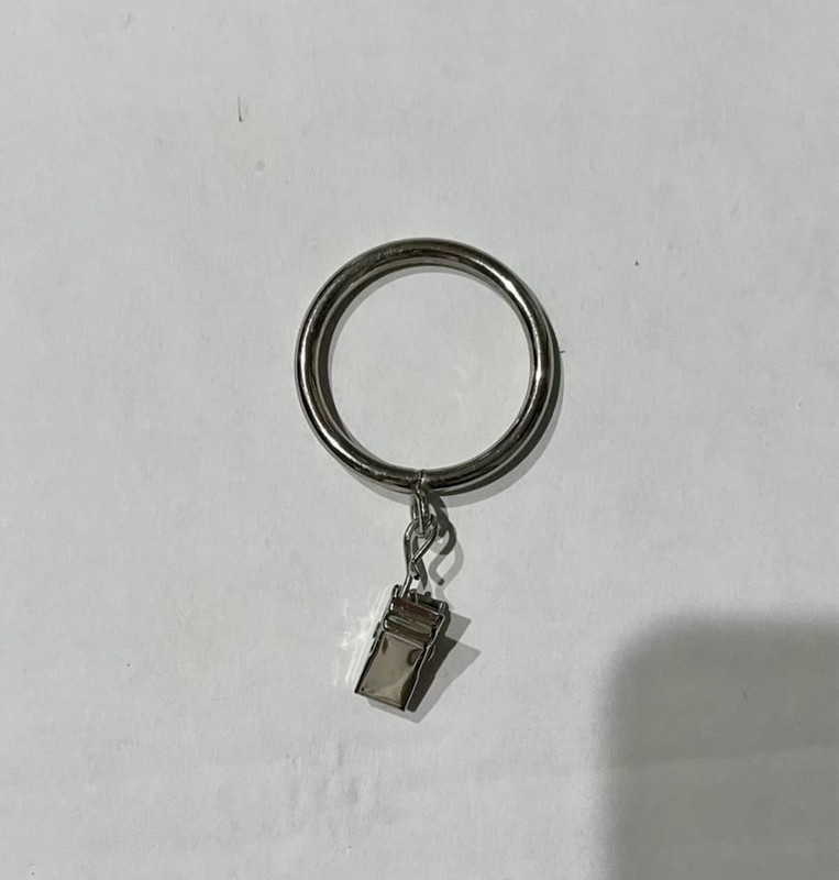 West Elm Polished Nickel Curtain Clip Rings | set of 7