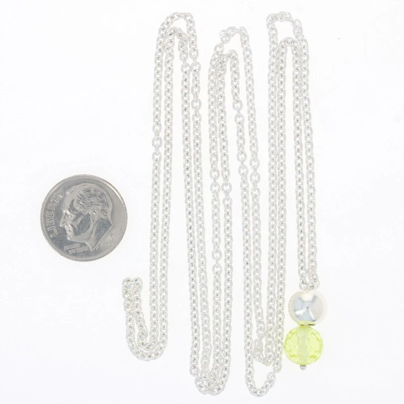 NUEVO Collar Chamilia Peridoto Lariat Gota 36" - Plata de Ley RC-4B Retirado Foto 3 de 4