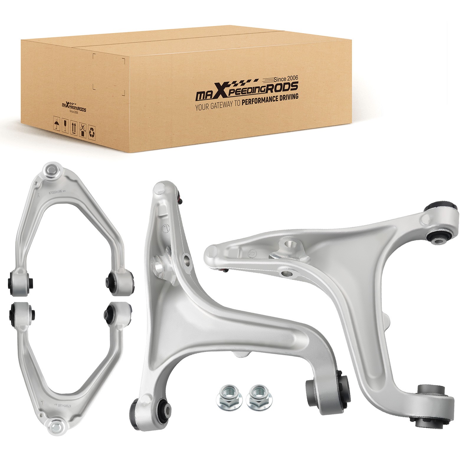 Front Upper Lower Control Arms Set For 14-22 Maserati Ghibli Quattroporte M156