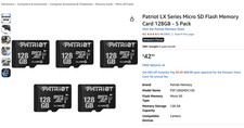 Patriot LX 128GB C10 USH-l Micro SDHC/SDXC Flash Memory Card 5PK