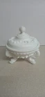 Vintage Westmoreland Argonaut Shell Milk Glass Covered Dish, Pristine Condition