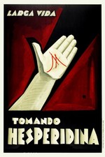 "Póster publicitario vintage de Hesperidina - estilo Art Deco audaz 🇦🇷 años 30 - 24x36"" -"