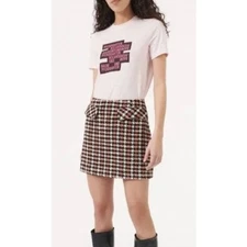 Baum Und Pferdgarten houndstooth A-line mini skirt Size 2 New with Tags