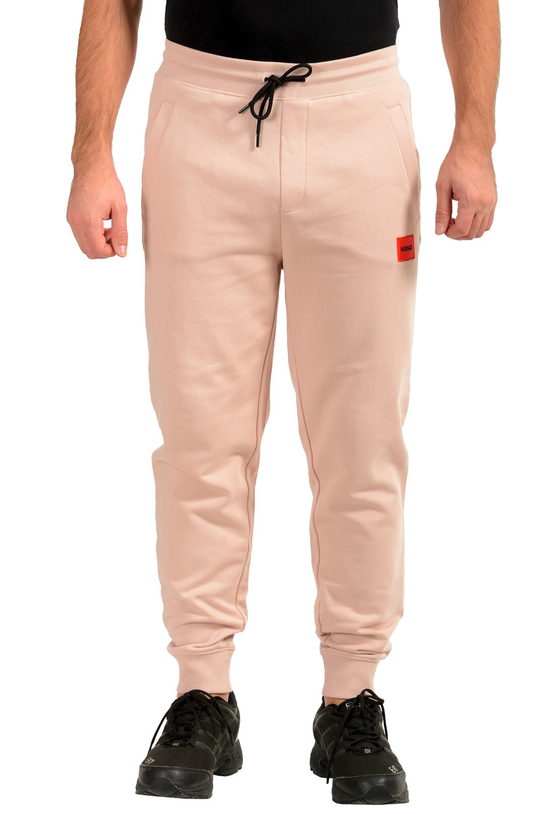 Спортивные брюки с принтом логотипа Hugo Boss Мужские Doak212 розового цвета 15790₽