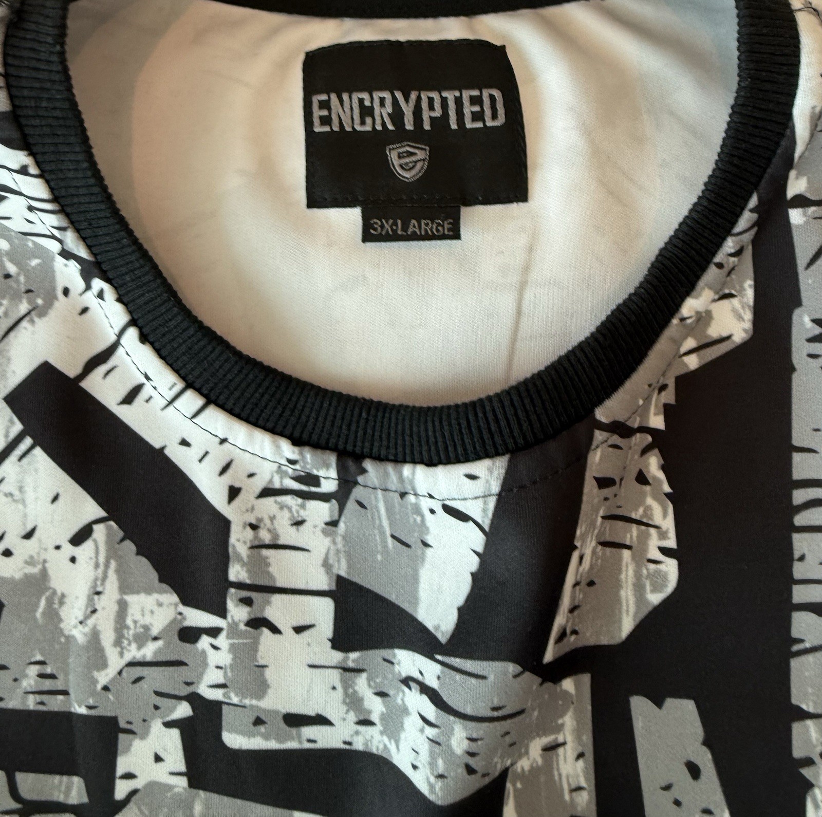 Encrypted Drip Multicolor Graphic Crew Neck Shirt… - image 3