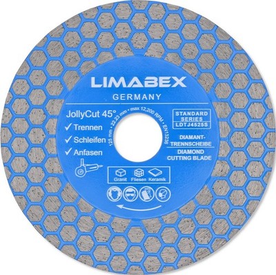 Diamantscheibe 125 mm Keramik Fliesen Jolly Trennscheibe Gehrungsschnitte 45°