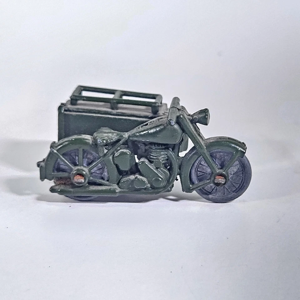 De colección Lesney Matchbox Triumph Motocicleta Y Sidecar Diecast Modelo Color Verde Foto 4 de 4
