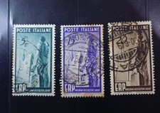 Italy 1950 ERP Marshall Plan Complete Used Stamp Set of 3 (5L 15L 20L)