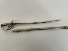 Vintage Miniature US Military Cavalry Saber Sword Letter Opener In Scabbard