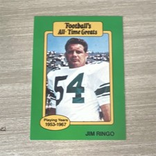Hygrade 1987 Football's All-Time Greats Jim Ringo Trading Card Packers Eagles
