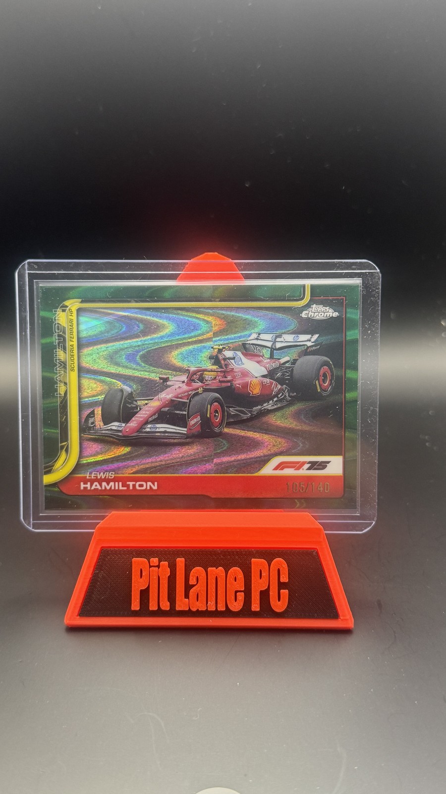 2025 Topps Chrome Formula 1 #76 Lewis Hamilton Forest Green RayWave /140
