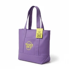 Trader Joe's Mini Canvas Tote Bag - Halloween Limited Edition - PURPLE