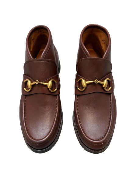 Vintage GUCCI Tom Ford Ära braune Leder Stiefeletten Horsebit Größe 35