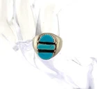 Vintage Sterling Silver Turquoise Native American Ring Size 8 Southwestern Gift