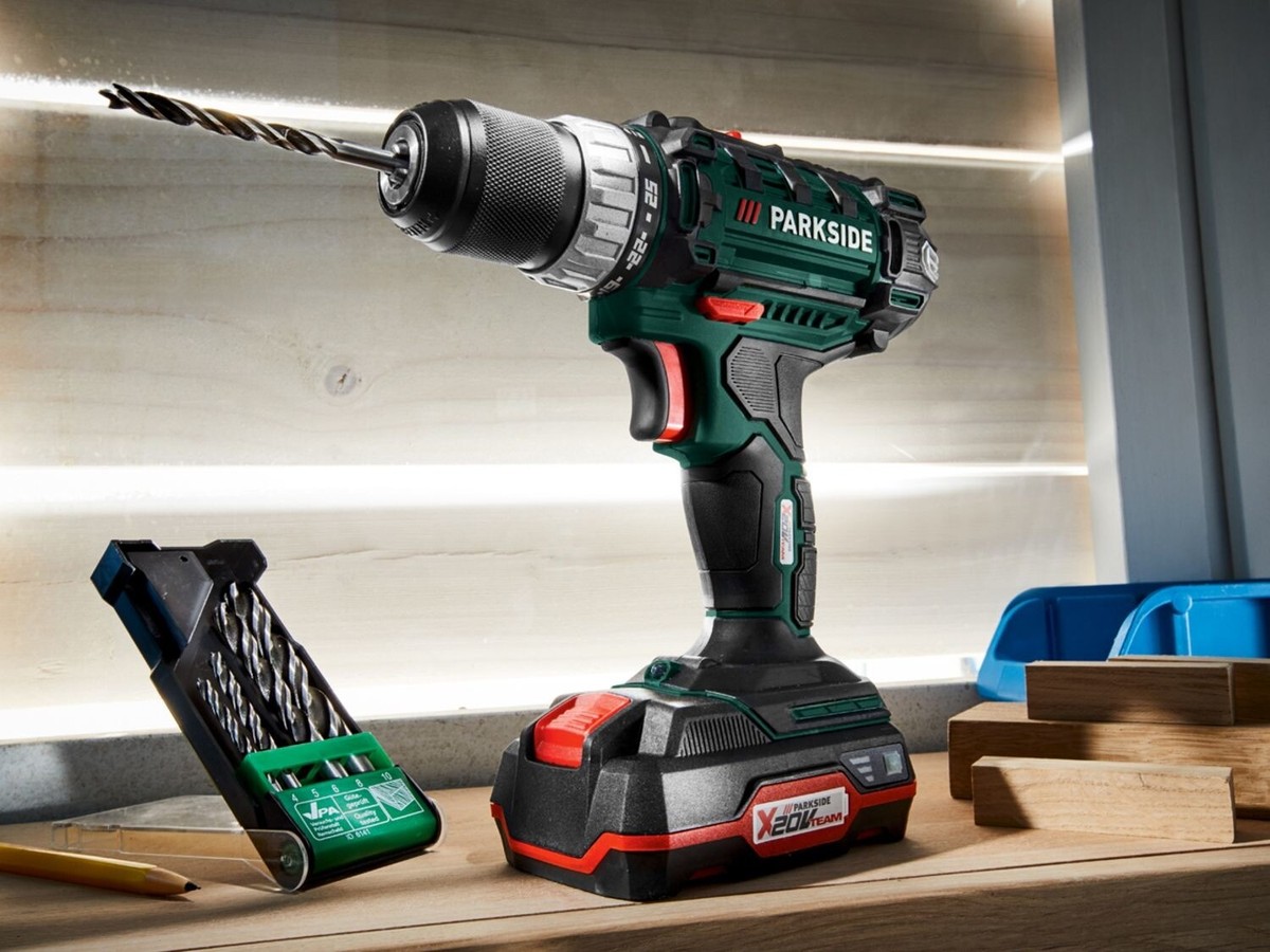 PARKSIDE® Set de perceuse-visseuse sans fil PABS 20-Li , 20 V