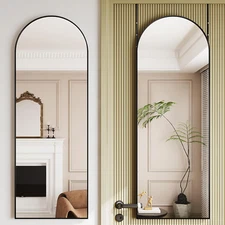 Over the Door Mirror Full Length Mirrors Door Hanging,19"X51"Door Mirror Full Le