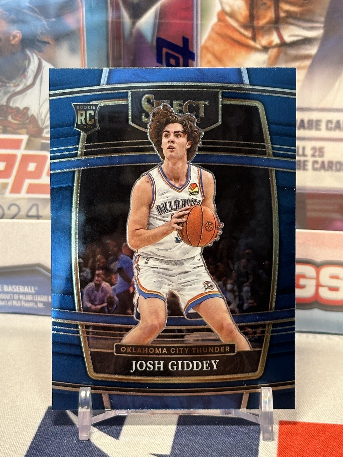 2021-22 Panini Select Concourse Blue Retail Base #58 Josh Giddey Rookie Thunder
