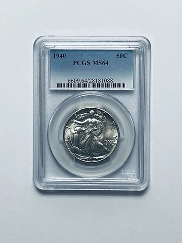 1940 Walking Liberty Silver Half Dollar PCGS MS64