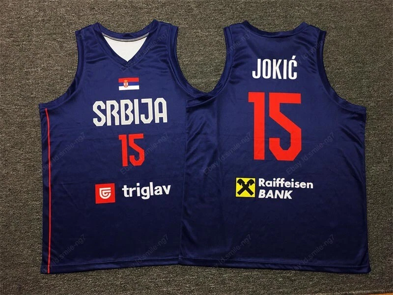 Throwback Jokic 14 Serbia Srbija Basketball Jersey All 