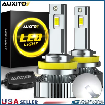 AUXITO H11 LED Headlight Kit Low Beam Bulb Super Bright 6500K HID White 40000LM