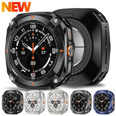 MARKENLOS Hülle für Samsung Galaxy Watch Ultra 47mm Aluminium Metall Protective Case Cover