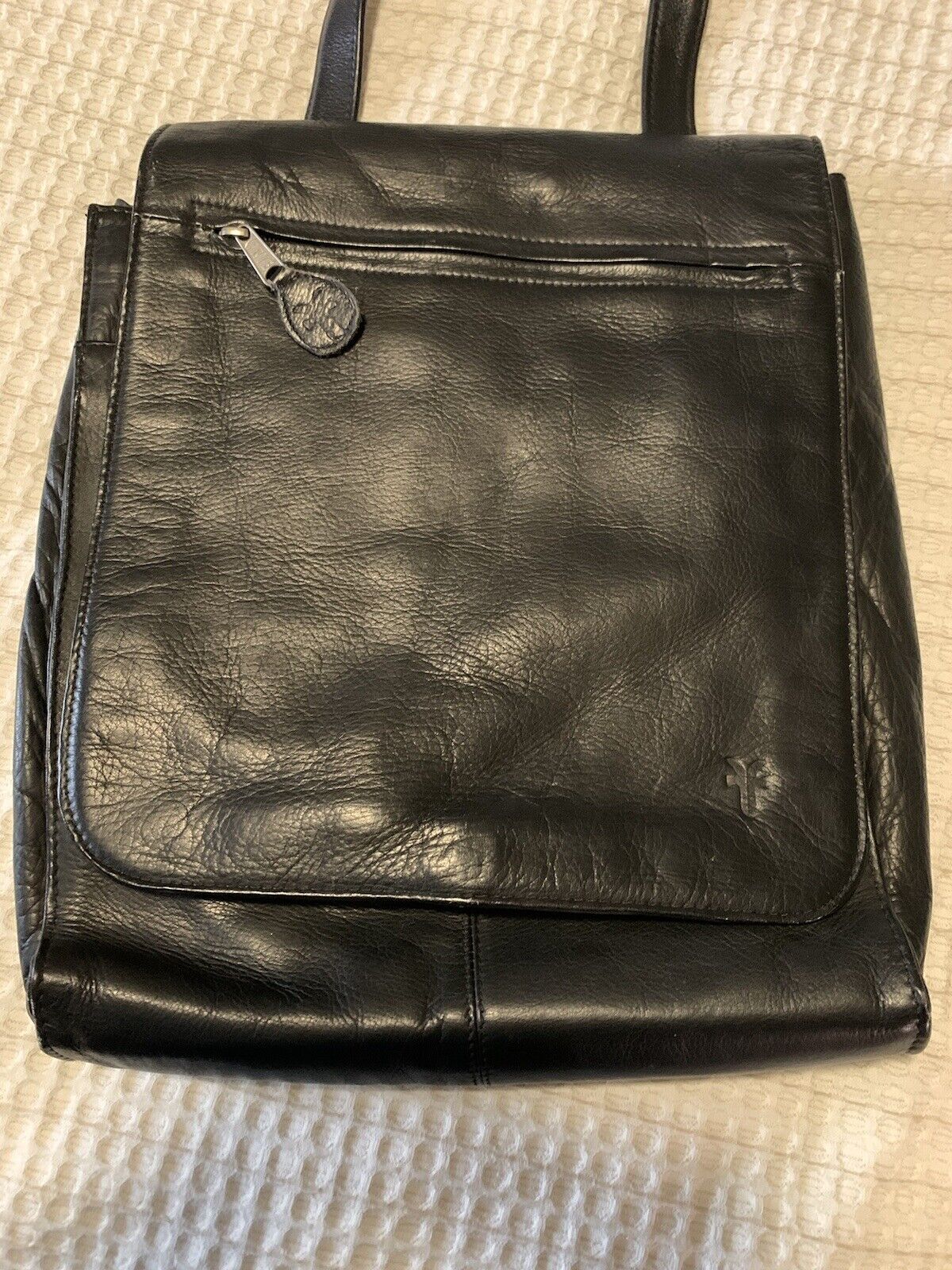 Vintage Frye Columbian Leather Convertible Messenger Backpack Bag