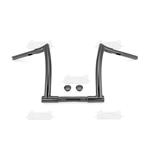 10" Meathook Fat Z Bar Ape Hanger Chizeled Handlebar for Harley Softail