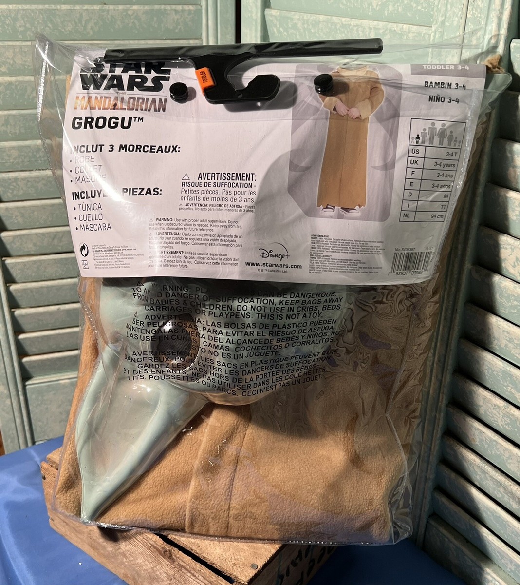 Star Wars The Mandalorian Grogu Toddler 3pc Brown Robe