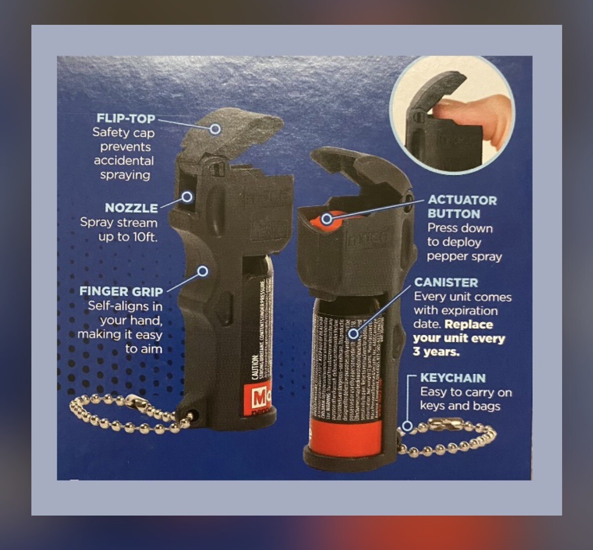 Bear Pepper Spray 2-Pack Police Magnum Pepper Spray Keychains - .50 Oz ...