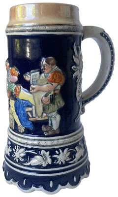 Vintage Beer Stein Dumler Breiden Germany Today is Mine Without Worries .25L Mug