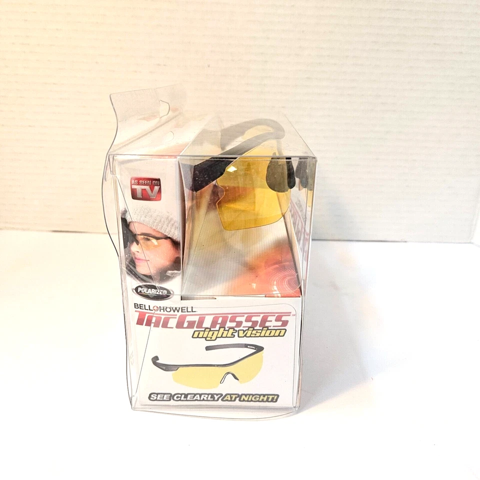NUEVO Bell + Howell TacGlasses Visión Nocturna Reduce el Deslumbramiento Gafas No Rx Nuevo en Caja Foto 3 de 4