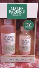 Mario Badescu The Icons: DUO 1oz Drying Lotion 4oz Rose Facial Spray NIB