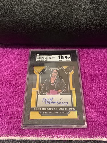 Bret Hit Man Hart [Gold] #LS-BHH 2023 Panini Prizm WWE Legendary Signatures card