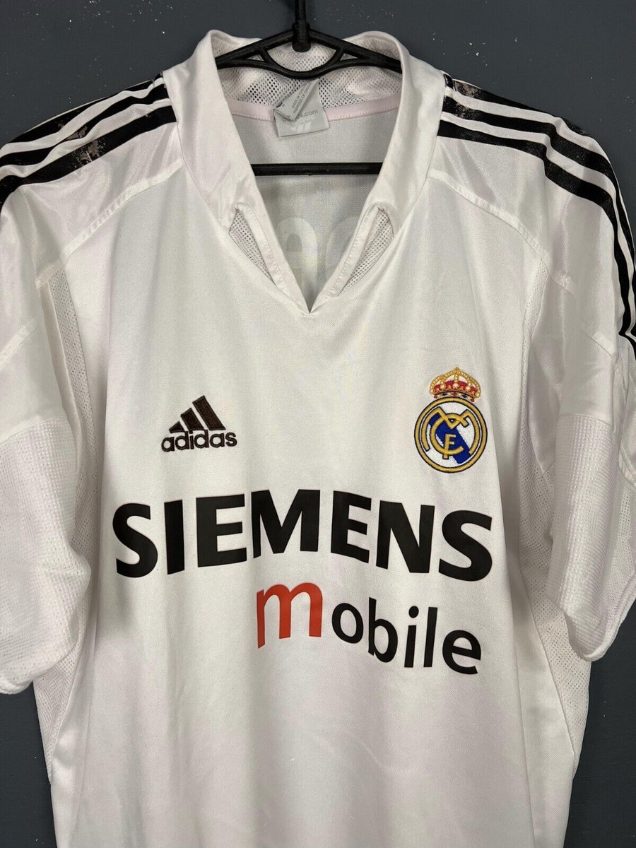 MENS FC REAL MADRID 2004/2005 ZIDANE SOCCER FOOTBALL SHIRT JERSEY