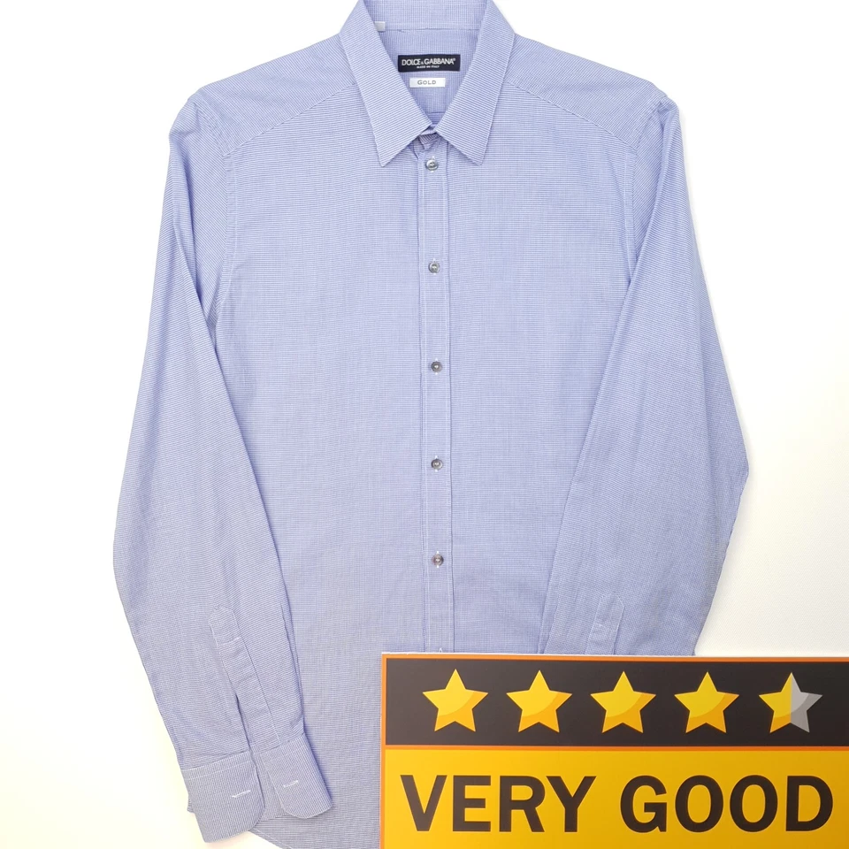 Dolce&Gabbana Mens Dress Shirt Cufflink Cuffs 15.5 39 = SMALL Slim Fit Genuine - Image 2 of 4