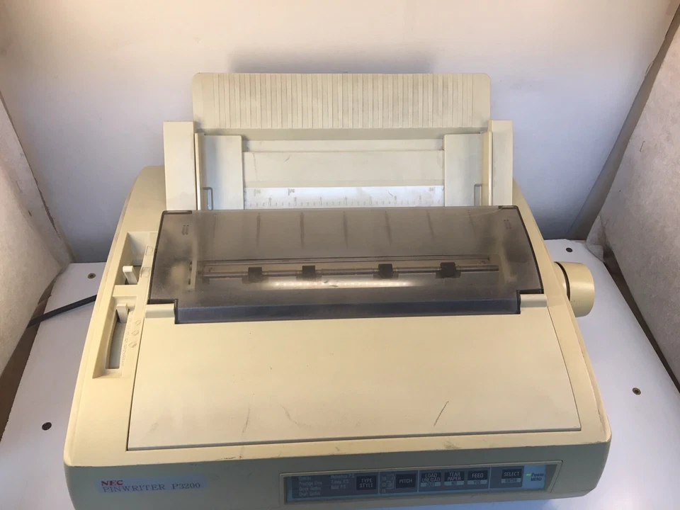 NEC PrinWriter P3200 Dot Matrix Printer POWERS ON *UNTESTED* FOR PARTS & REPAIR - Image 2 of 4