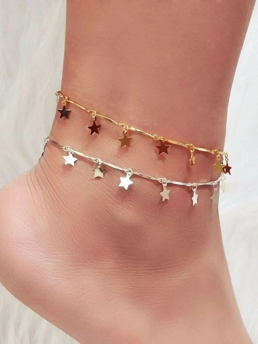 Gold star sales anklet