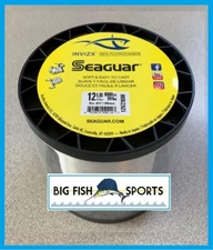 SEAGUAR INVIZX 100% Fluorocarbon Line 12lb/1000yd 12VZ1000 FREE SHIP 1000 YARDS