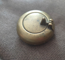 VINTAGE POSACENERE PORTACENERE DA VIAGGIO IN OTTONE ANNI '50 POCKET ASHTRAY