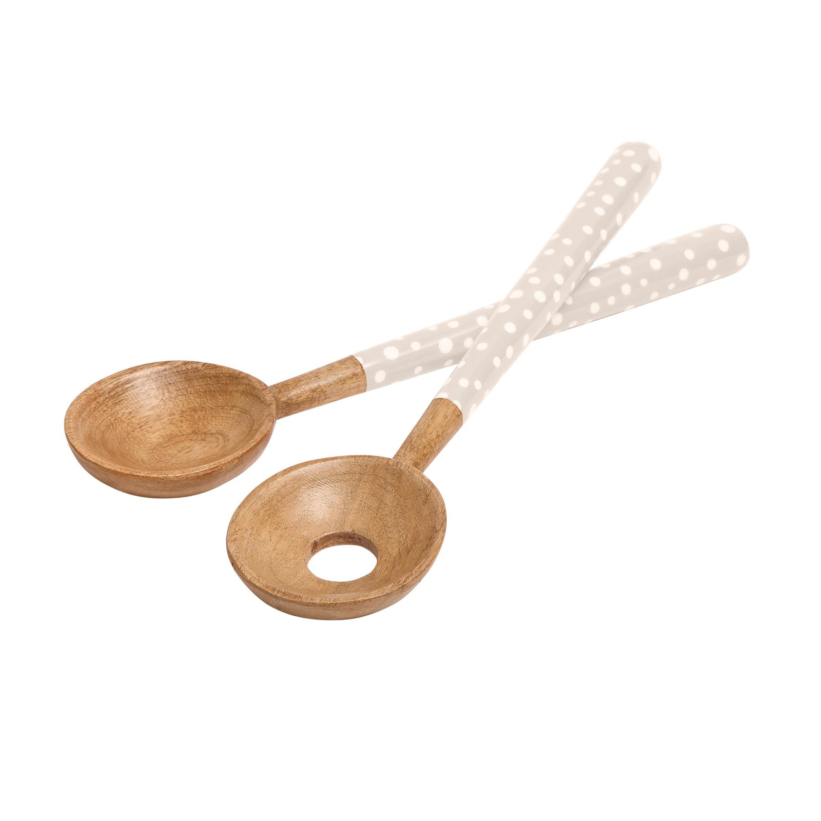 Dexam Sintra Mango Wood Salad Servers - Stone