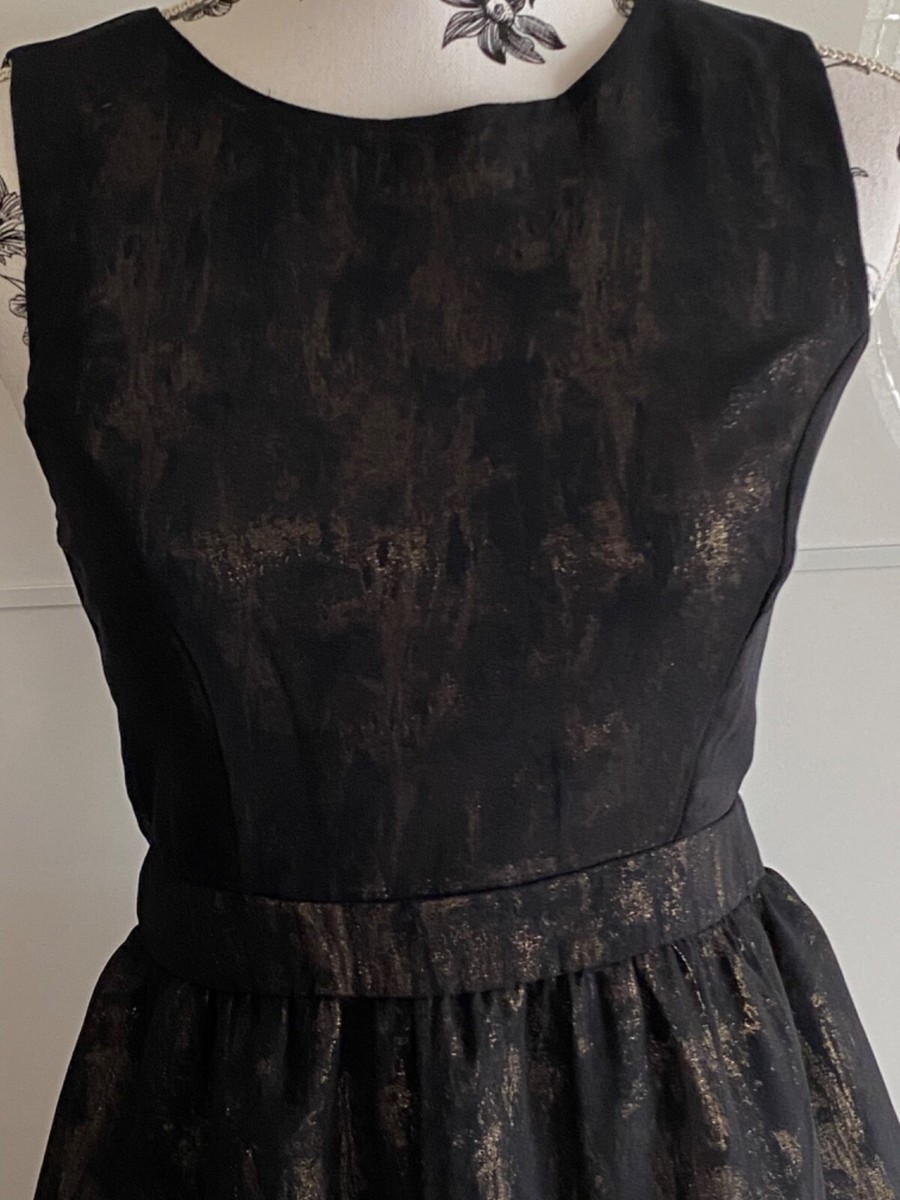 Forever 21 black gold dress sise XS | eBay