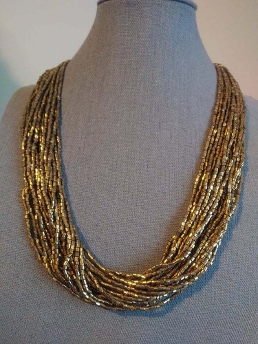 Paparazzi Brass Seed Bead Necklace w 