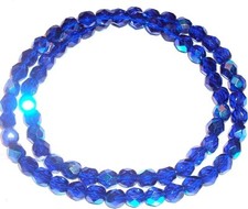 CZ324 Light Cobalt Blue AB 6mm Faceted Round ...