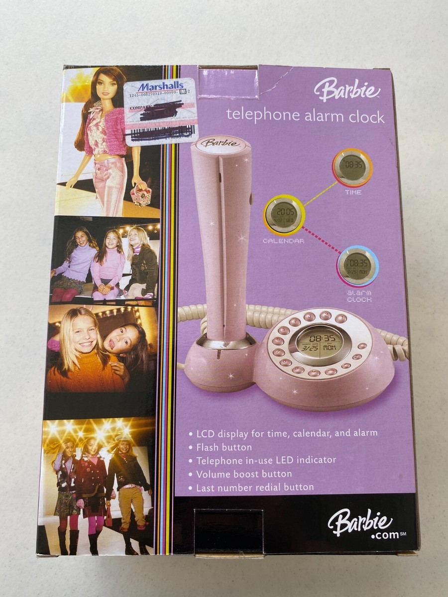 Barbie Telephone Alarm Clock Kid Designs, Inc. RARE NIB