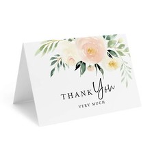 Bliss Collections Thank You Cards with Envelopes, Blush Floral, All-Occasion ...