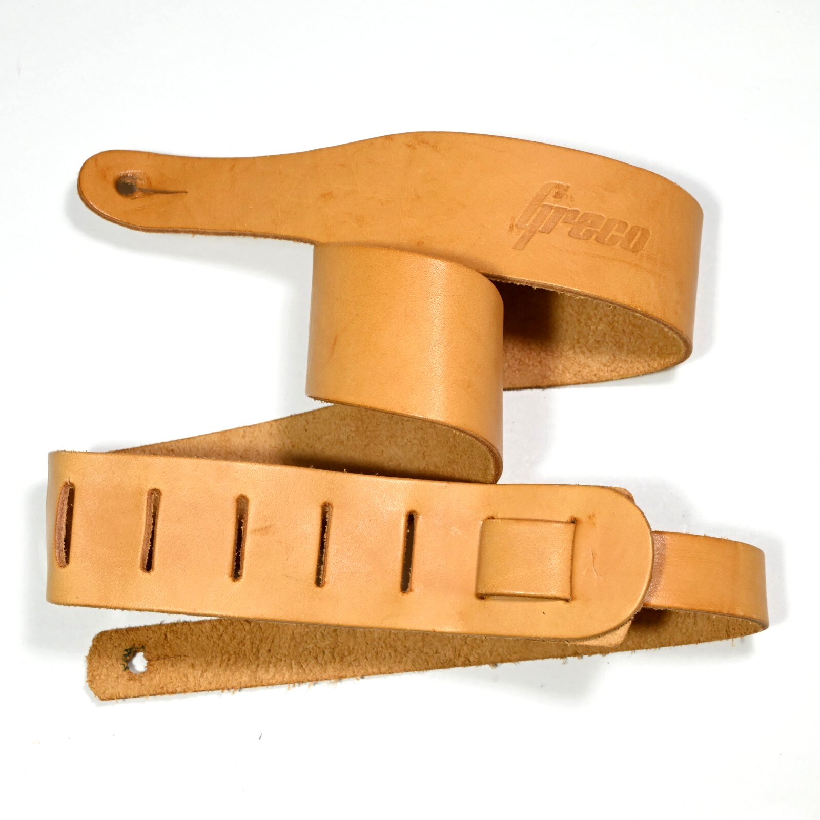 RARE: Vintage GRECO GUITARS Genuine Tochigi Leather Strap, Japan - Width 1 8"