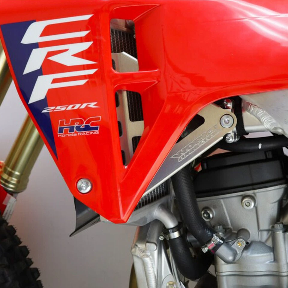Works Connection Honda CRF 250R/450R 2025 Silver Radiator Braces - image 3 of 4