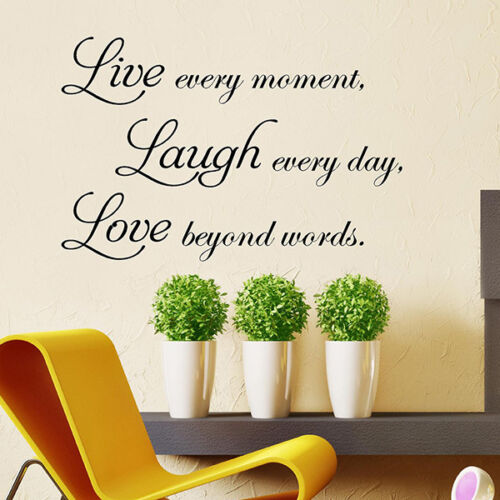 WALL STICKERS Live Laugh Love Wall Quotes VINYL WALL ART DECAL STICKERS    S3 - Picture 1 of 3