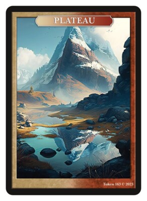 Plateau Token  Givememana Tokens Series 2 Magic the Gathering MTG