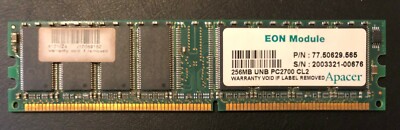 Apacer 256 MB Arbeitsspeicher DDR RAM UNB PC2700 CL2,5